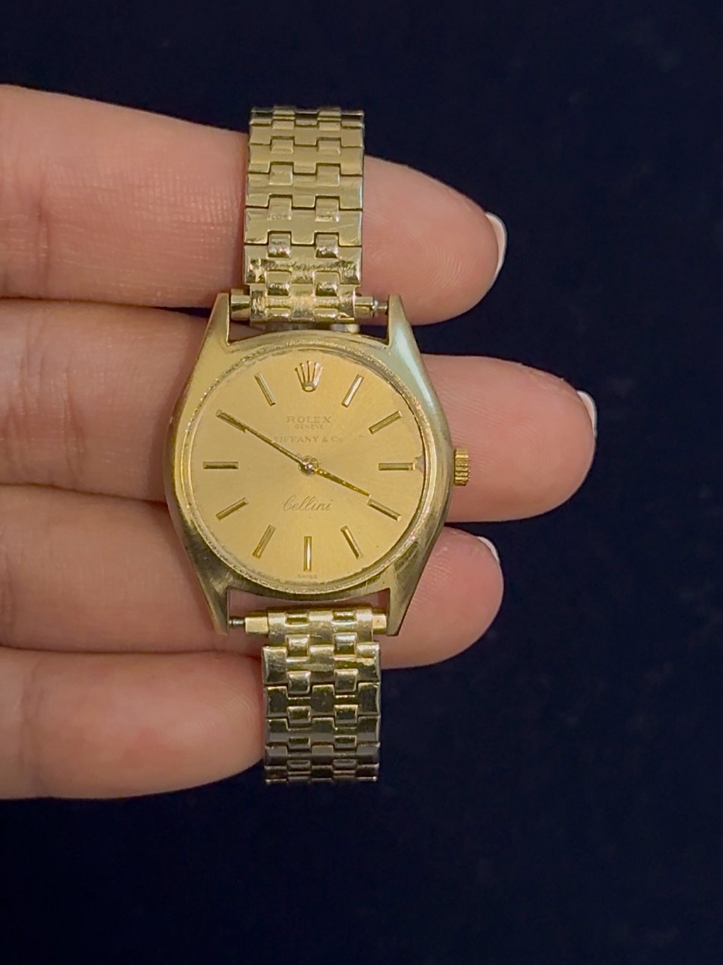 Rolex Vintage Rare Tiffany Co Cellini Gold Watch Rolex Vintage Rare Tiffany Co Cellini Gold Watch